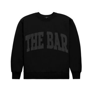 THE BAR Varsity Sweatshirt - 2XL - Black on Black